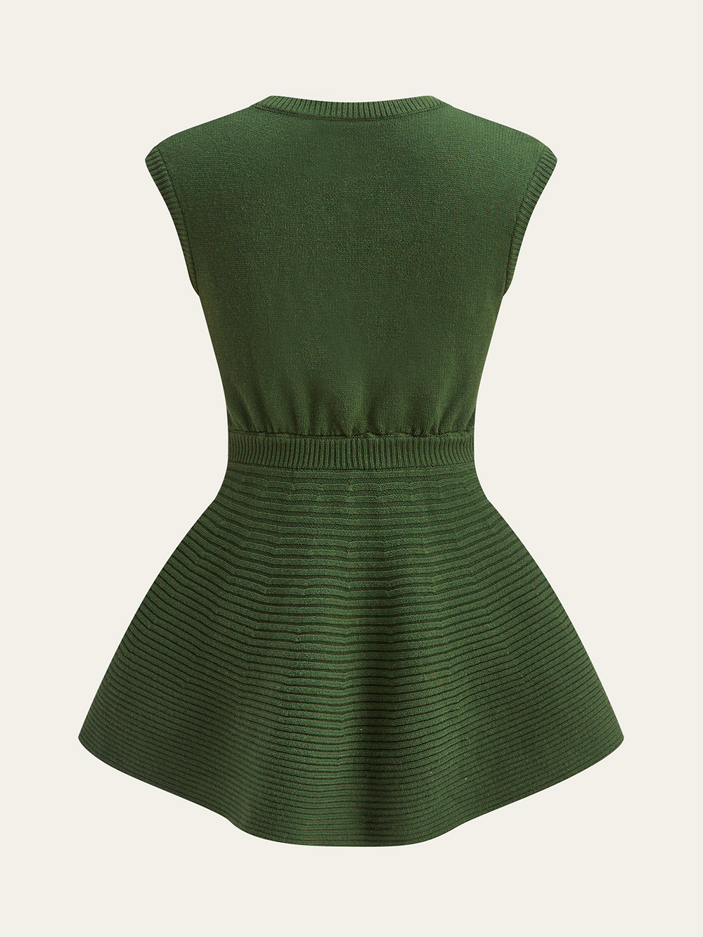 Cable Knit Peplum Sweater Weste