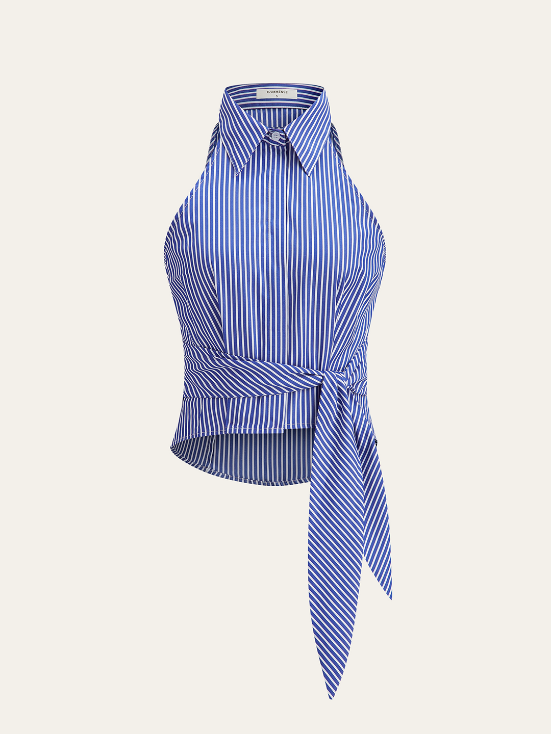 Gestreifte Crop-Top mit Bindegürtel