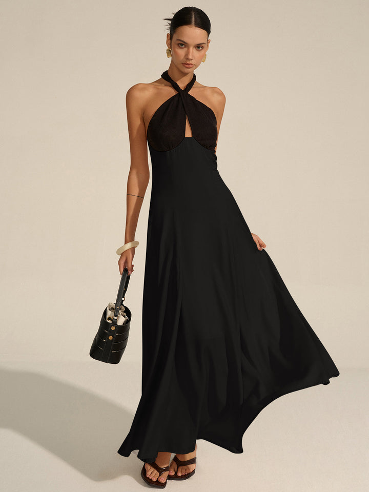 Maxikleid mit Neck-Cut-Out