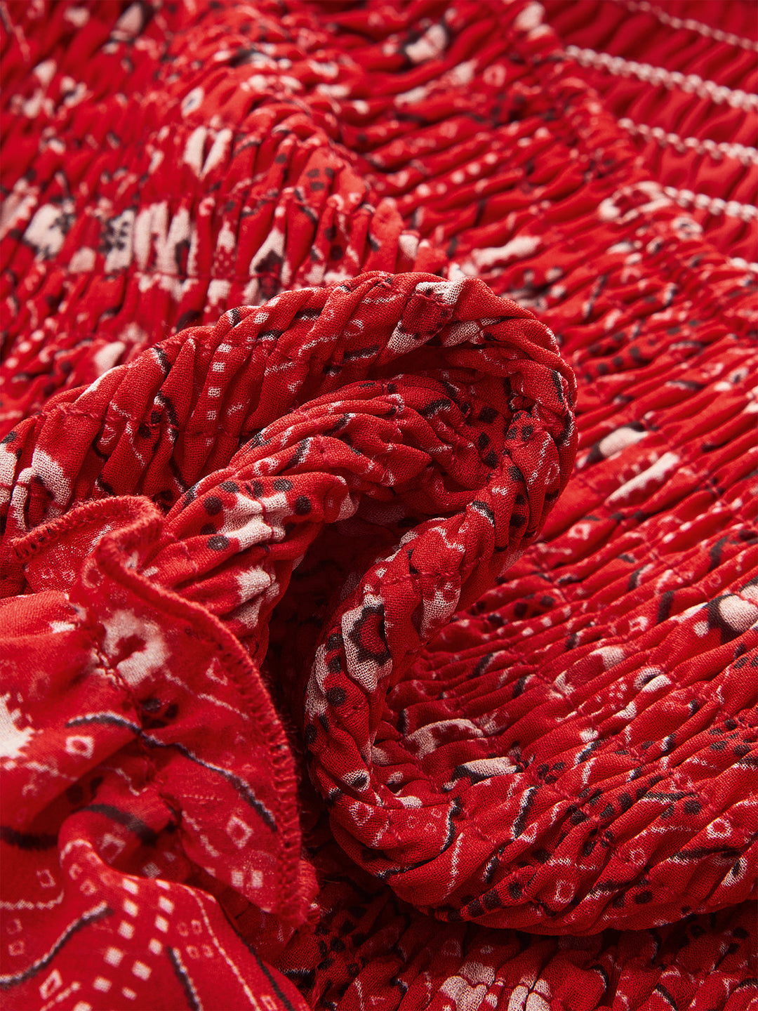 Boho Print Gerüschter Teller Minirock