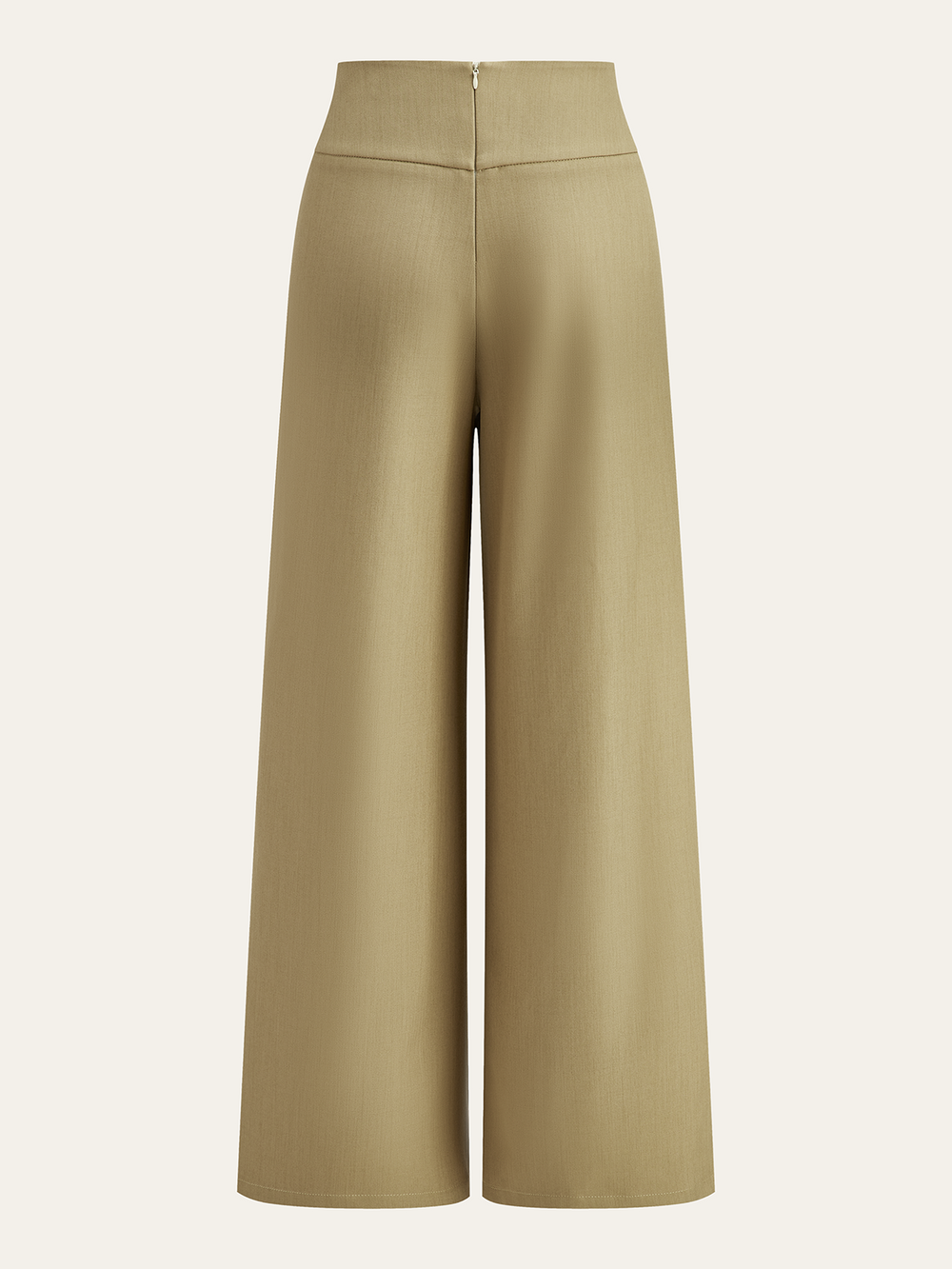 Asymmetrische Hose mit Raffung und hoher Taille