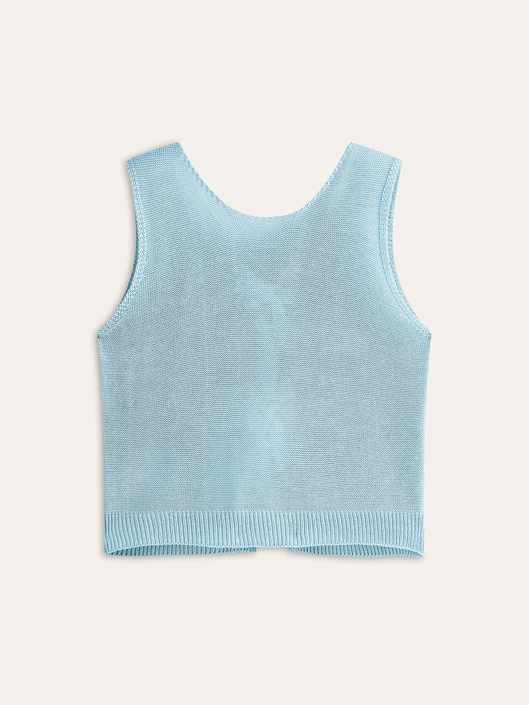 Bow Tie Wool Knit Top