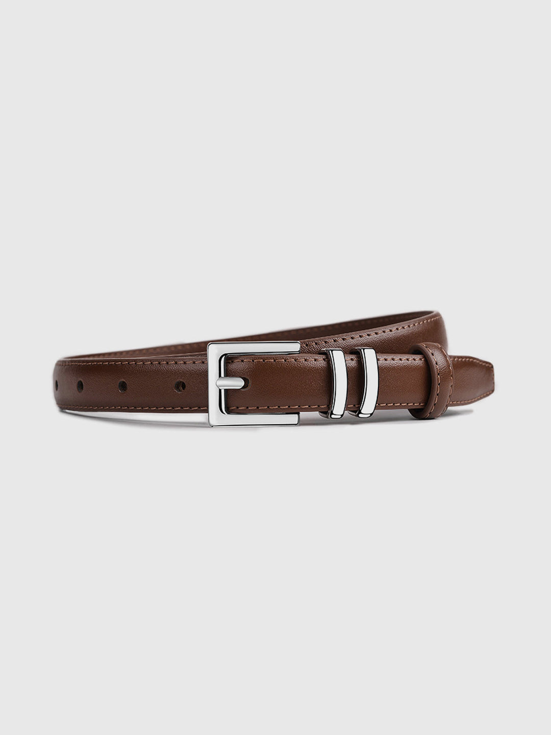 Schmaler Gürtel aus Vintage-Leder mit Schnalle