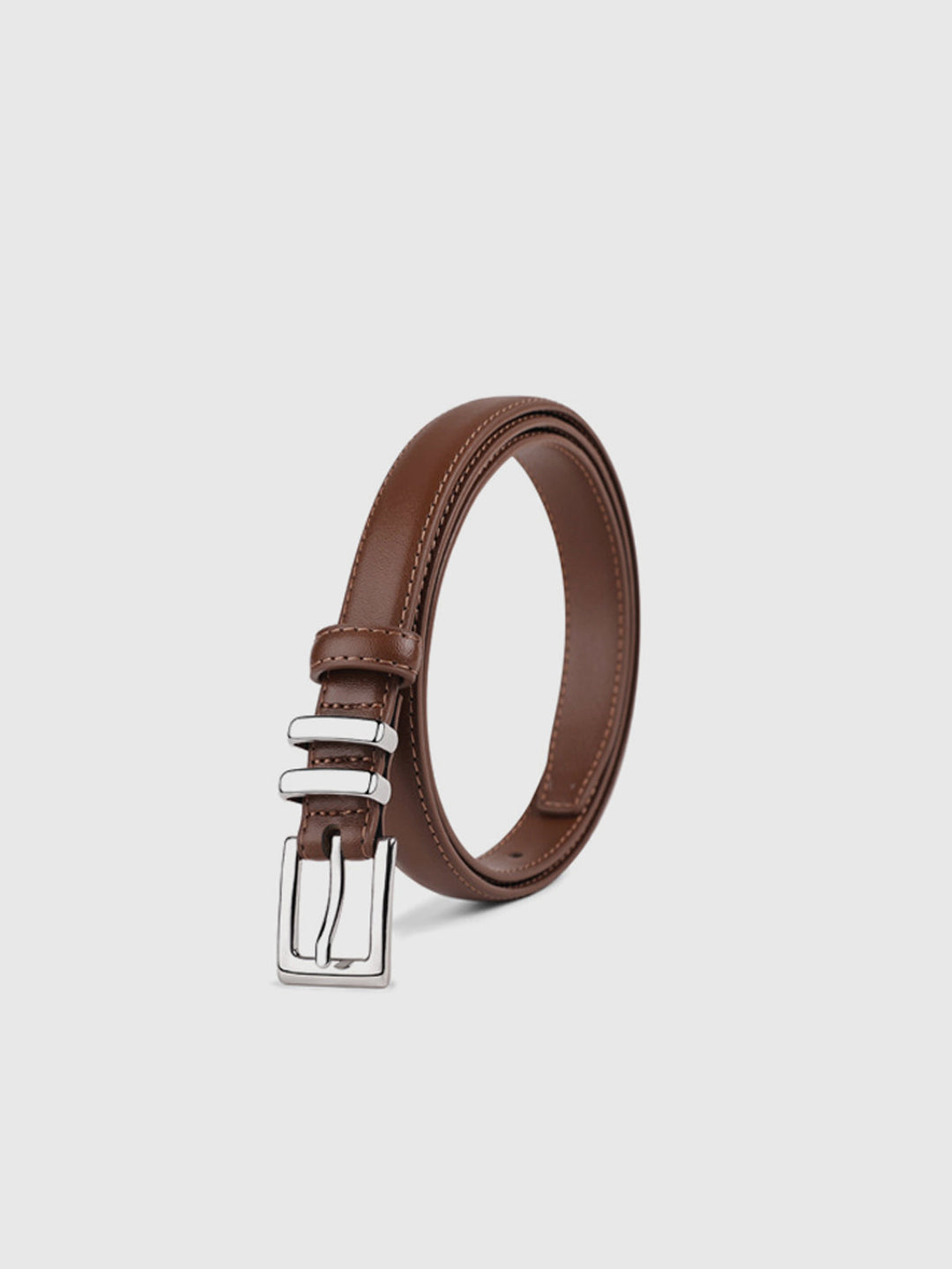 Schmaler Gürtel aus Vintage-Leder mit Schnalle