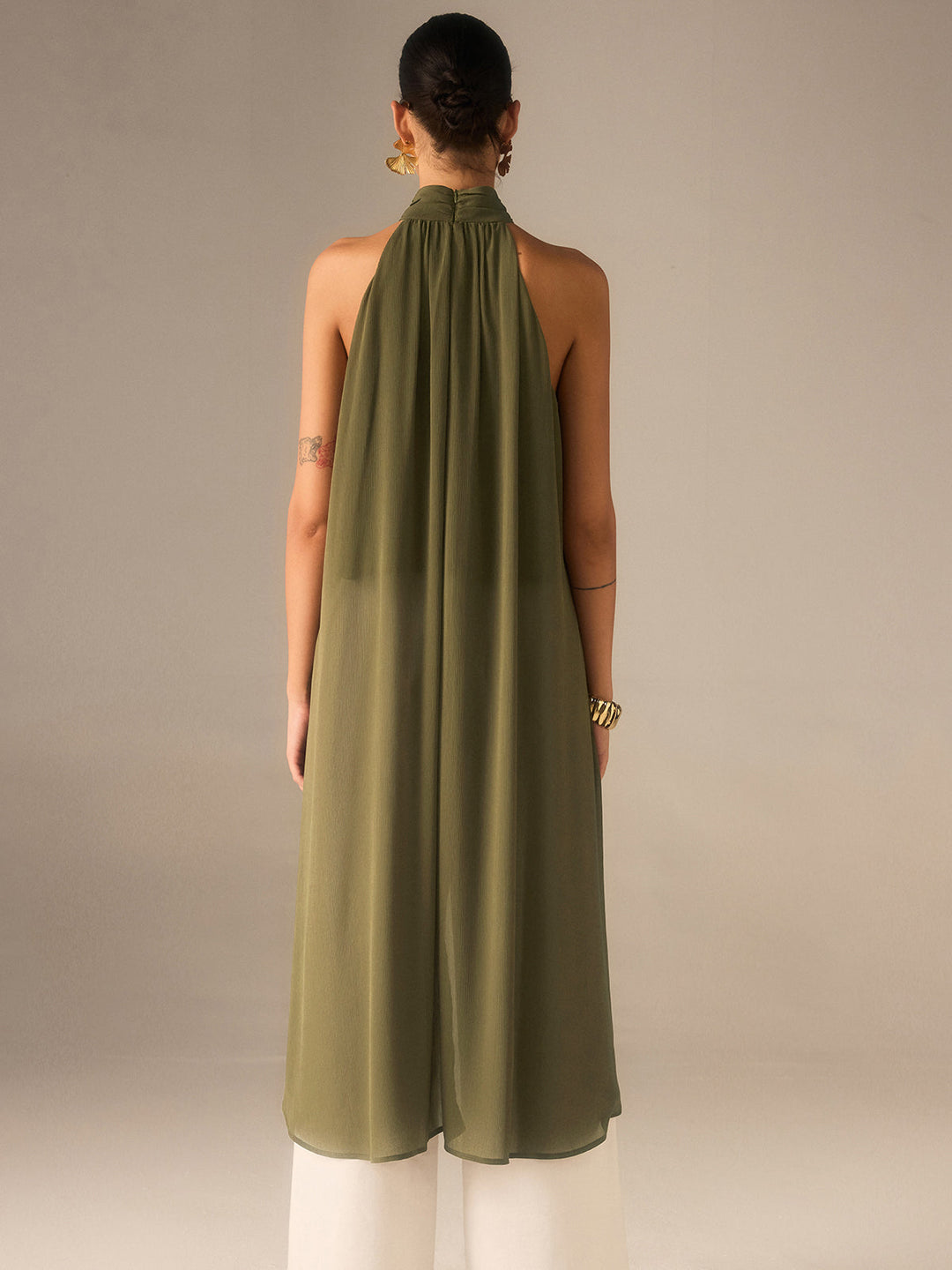 Halterrücken-Top aus Chiffon
