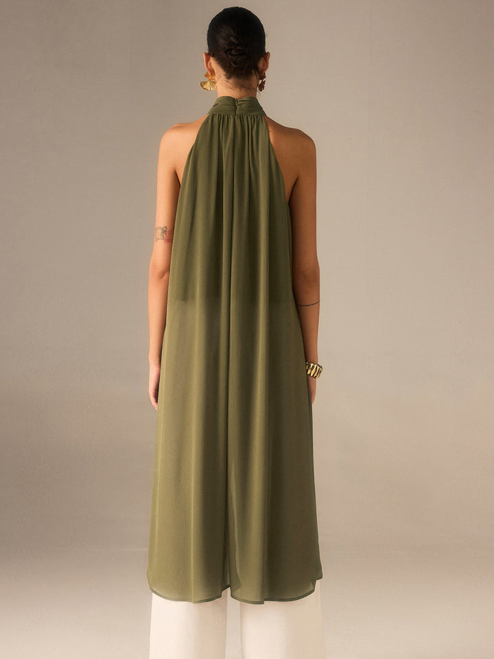 Halterrücken-Top aus Chiffon