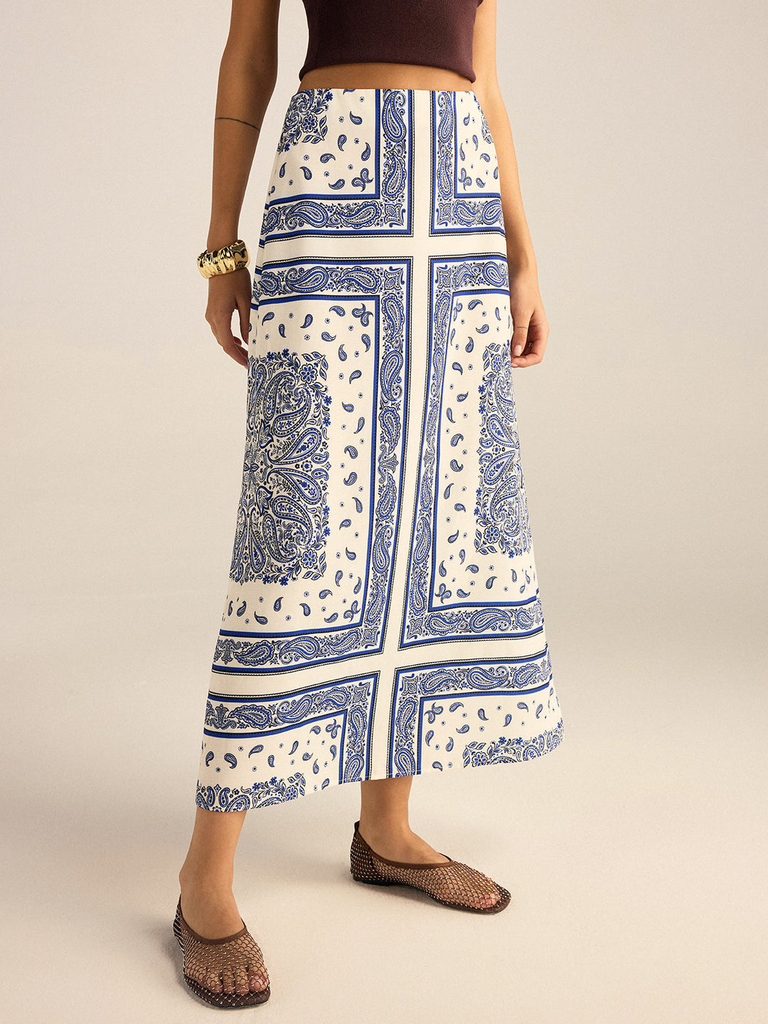 Paisley Print Maxirock