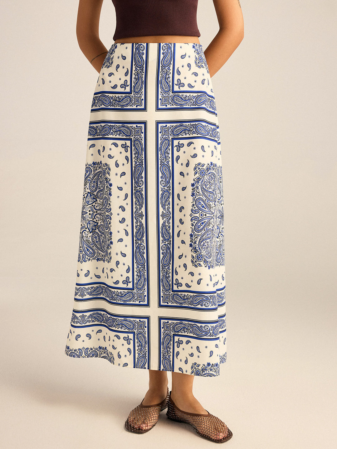 Paisley Print Maxirock