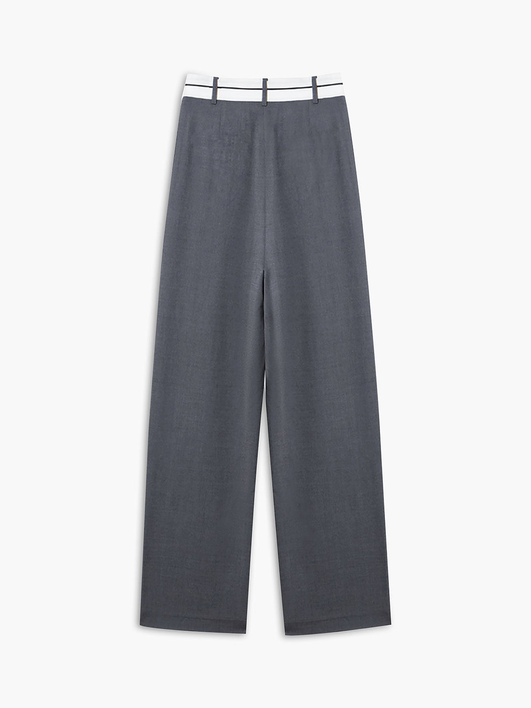 Asymmetrische High-Waist-Hose mit breitem Bein