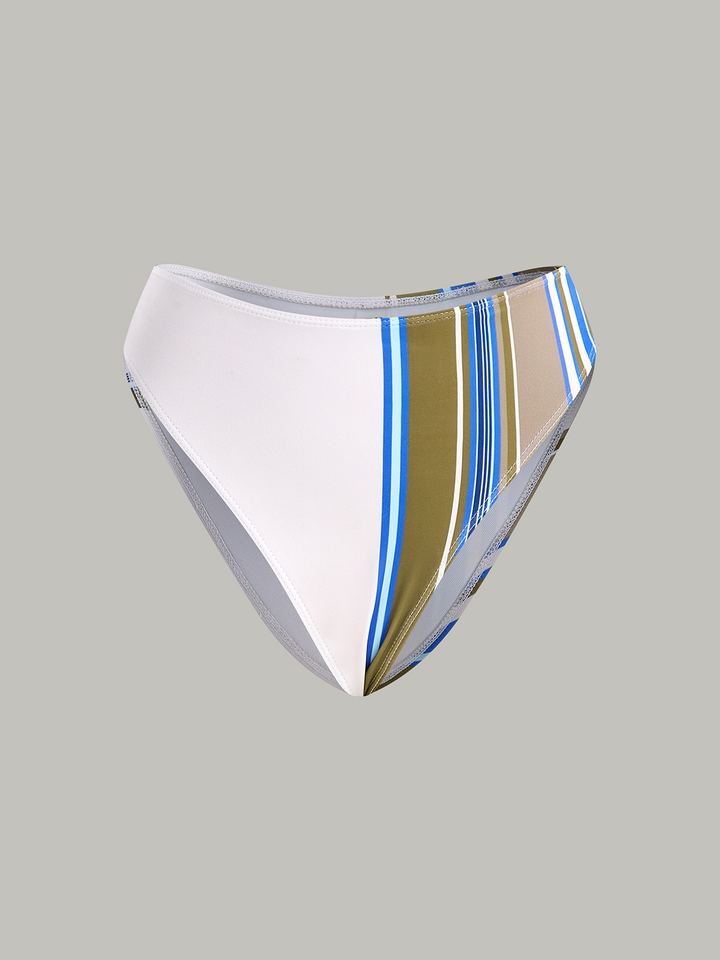 Farbblock Gestreifter Bikini-Hose