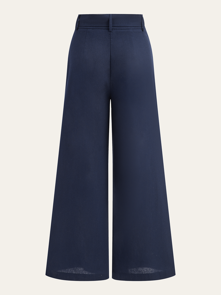 Ruffled Cami Top and Wide-Leg Pants Set