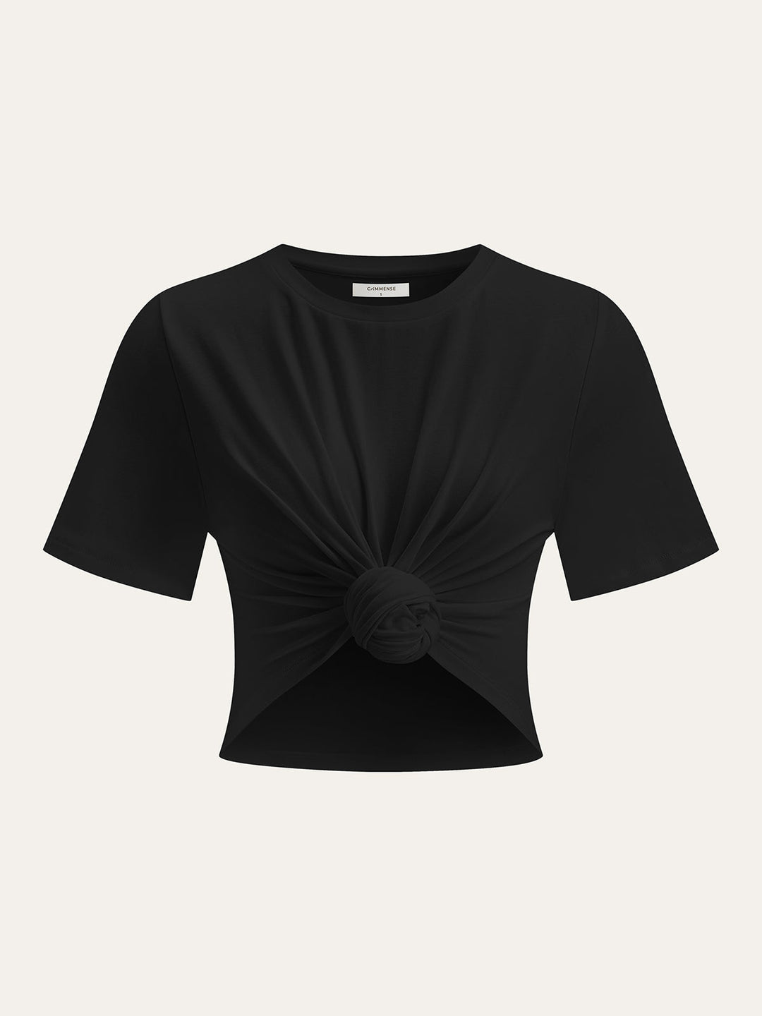 Geknotetes Wickelshirt mit V-Ausschnitt