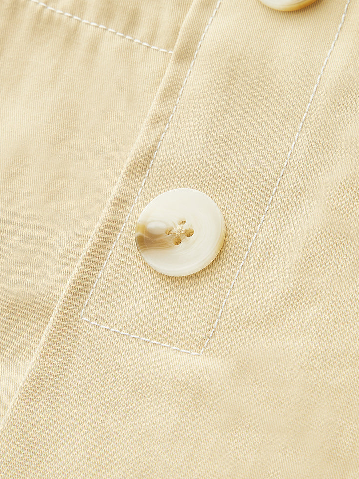 High-Waisted Button-Detail Wide-Leg Shorts