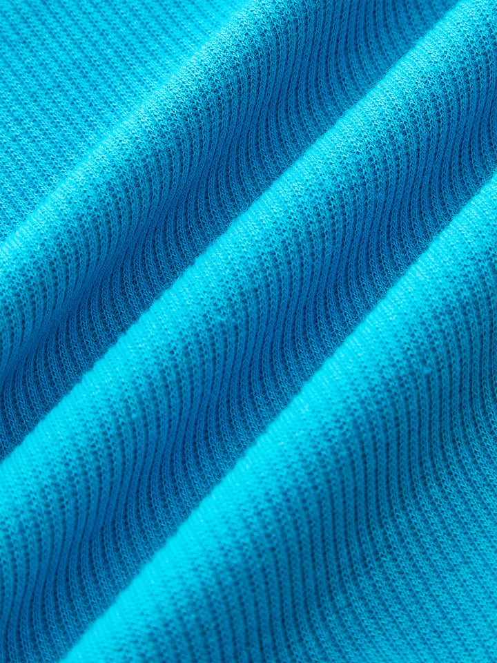 Rippstrick-Oberteil mit Neckholder und Knoten
