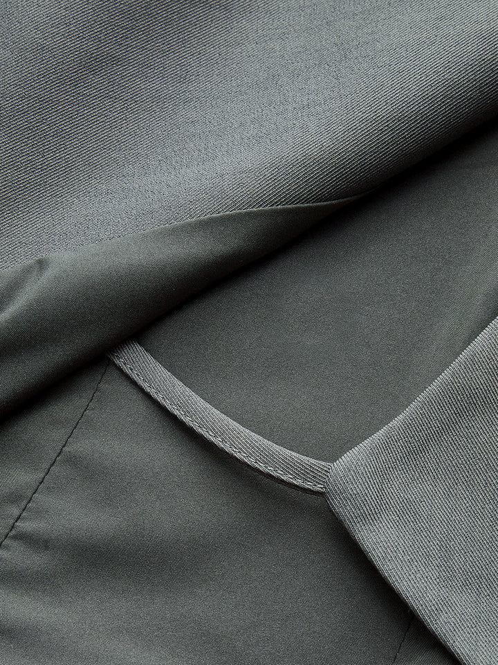 V-Neck Metal Tie-Back Vest With Belt