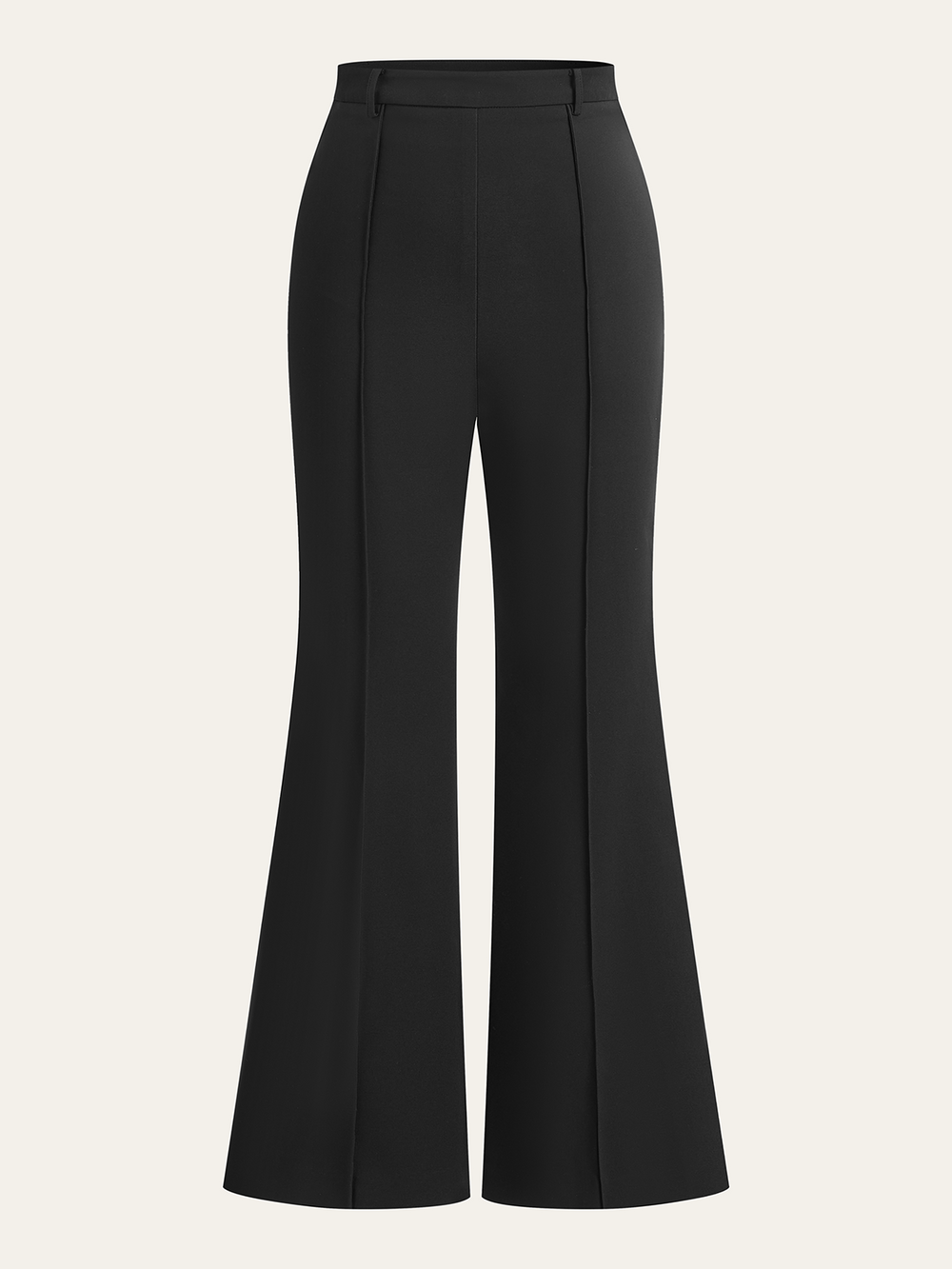 Dehnbare ausgestellte Hose mit Frontnähten