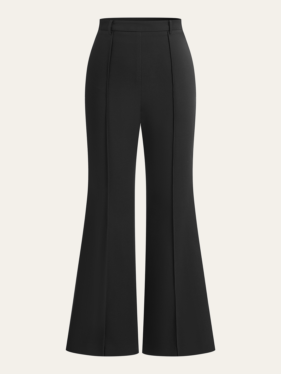 Dehnbare ausgestellte Hose mit Frontnähten