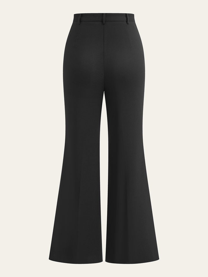 Dehnbare ausgestellte Hose mit Frontnähten