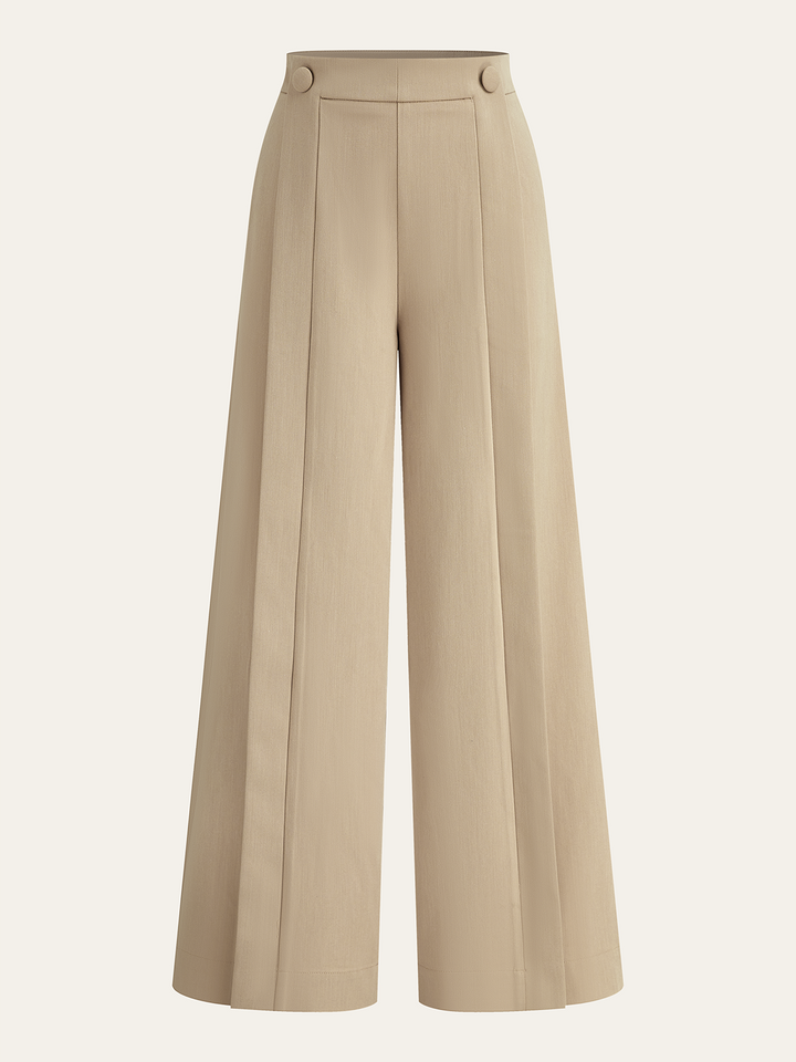 Plissierte Hose mit weitem Bein