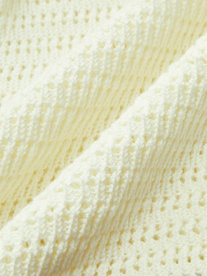 Kontrastbesatz Knopfleiste Strickshorts