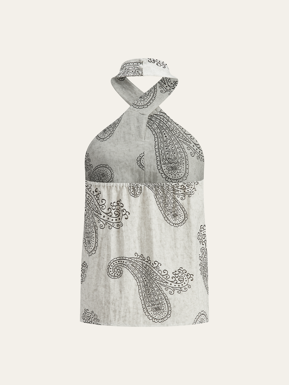Boho Print Neckholder-Top ohne rücken