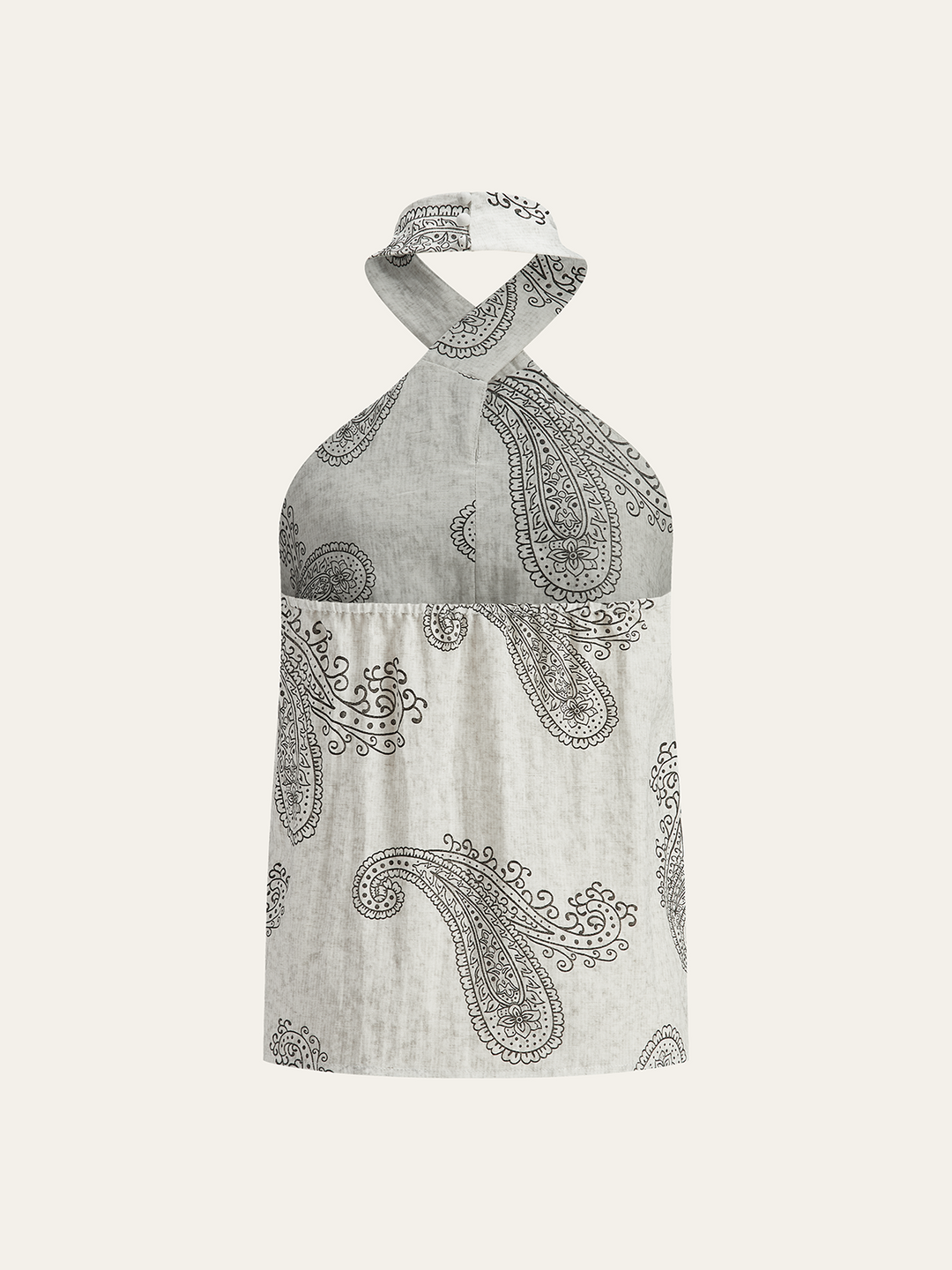 Boho Print Neckholder-Top ohne rücken