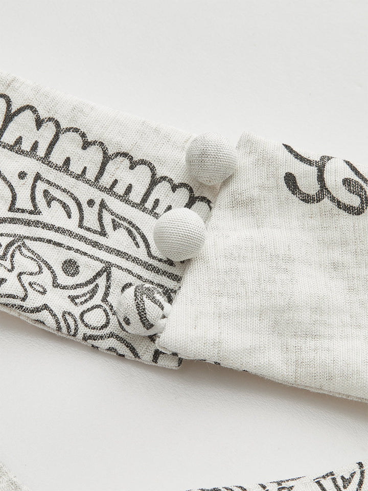 Boho Print Neckholder-Top ohne rücken