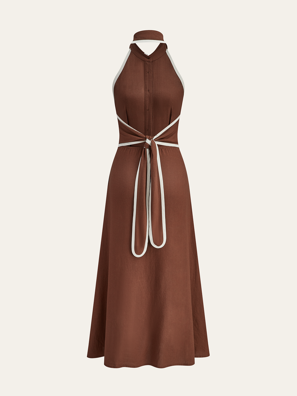 Bleidetailliertes Kleid mit Kragenbesatz