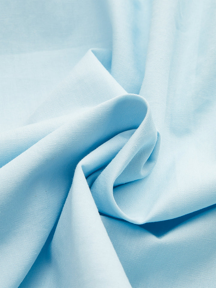 Baumwollkleid mit gerafftem Halsausschnitt