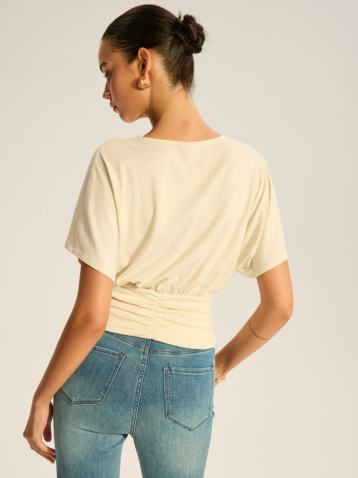 Asymmetrisches Drapierte Oberteil mit Ringdetail