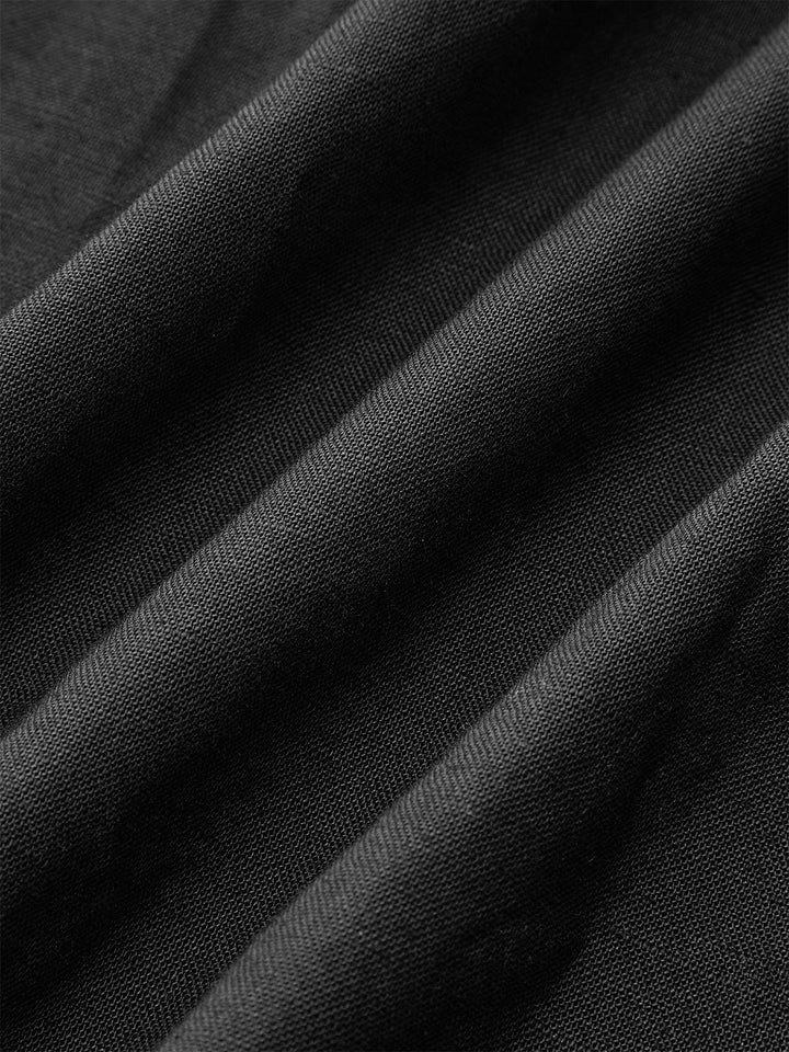 Kontrastbesetztes Maxikleid
