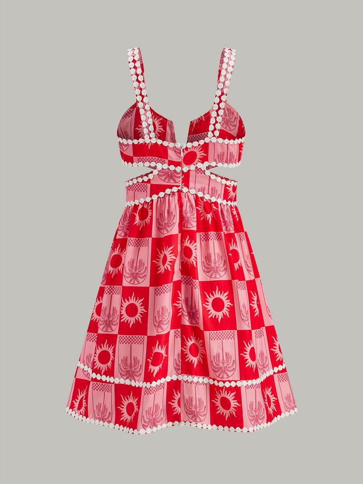 Kleid mit Cut-Out-Detail und Print