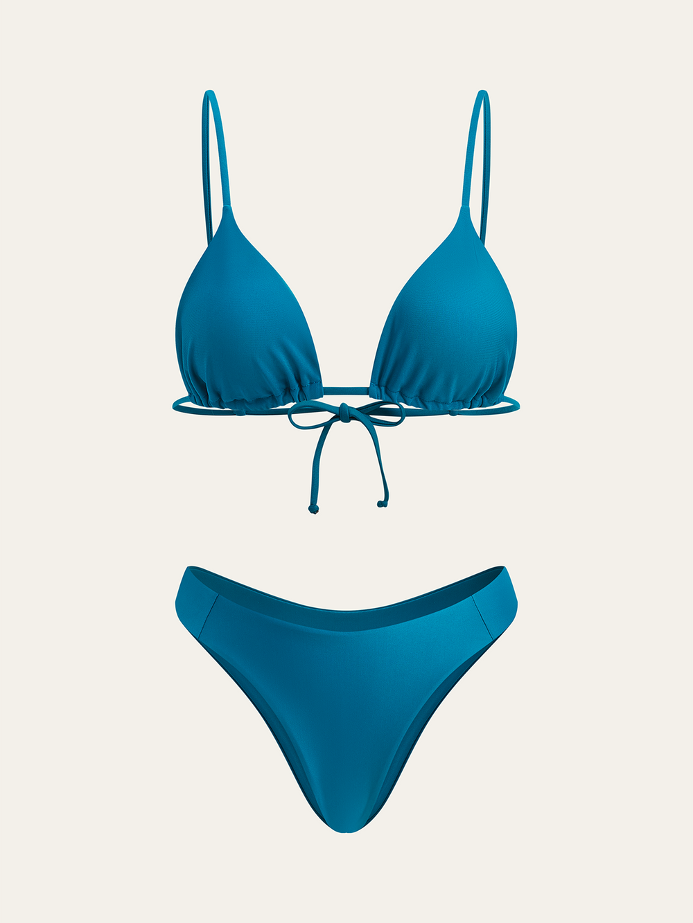 Dreiteiliges Bikini-Set mit Oberteil und zwei Unterteilen