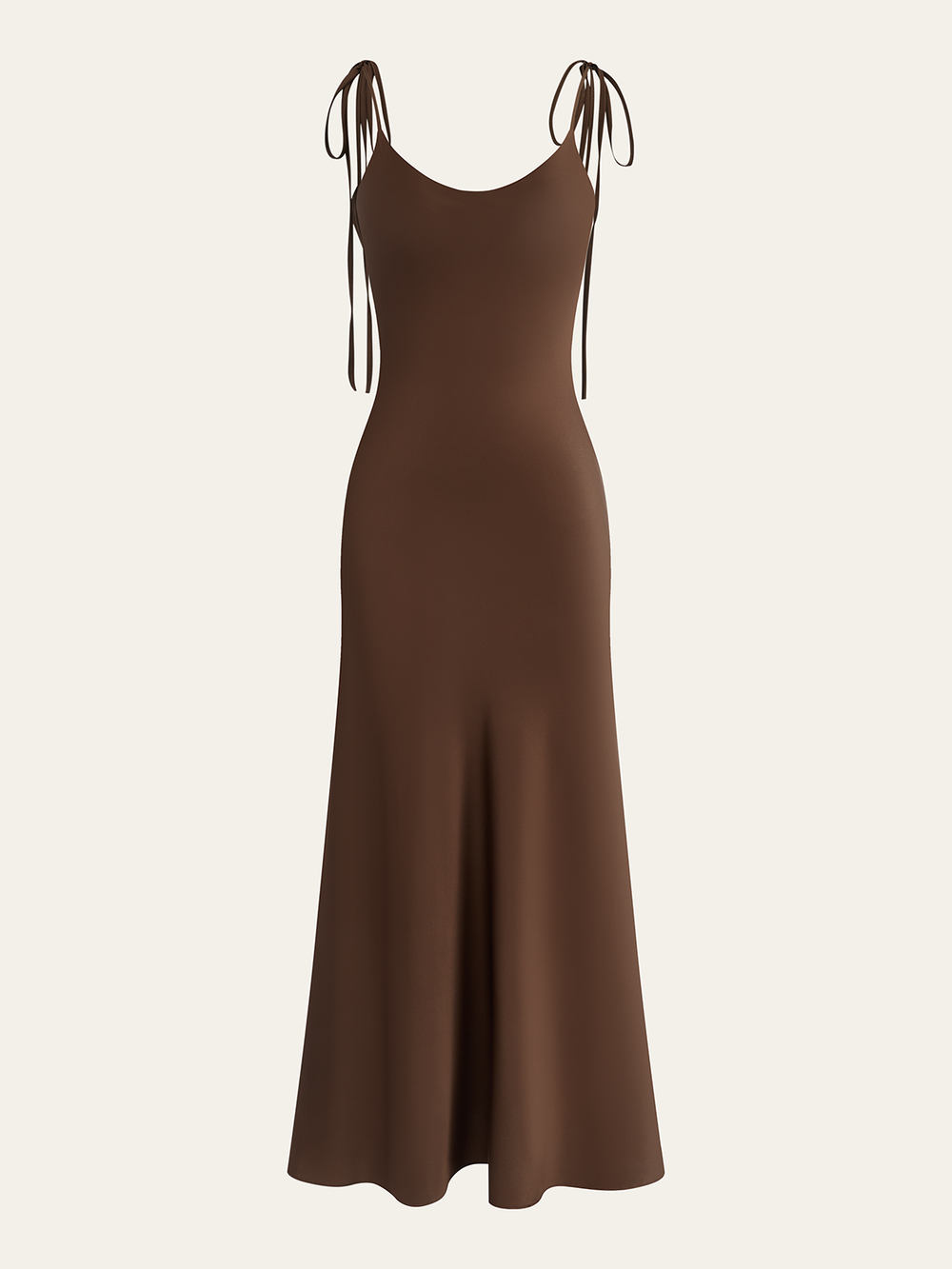 Satin-Maxikleid mit Schleifenverschluss im Rücken