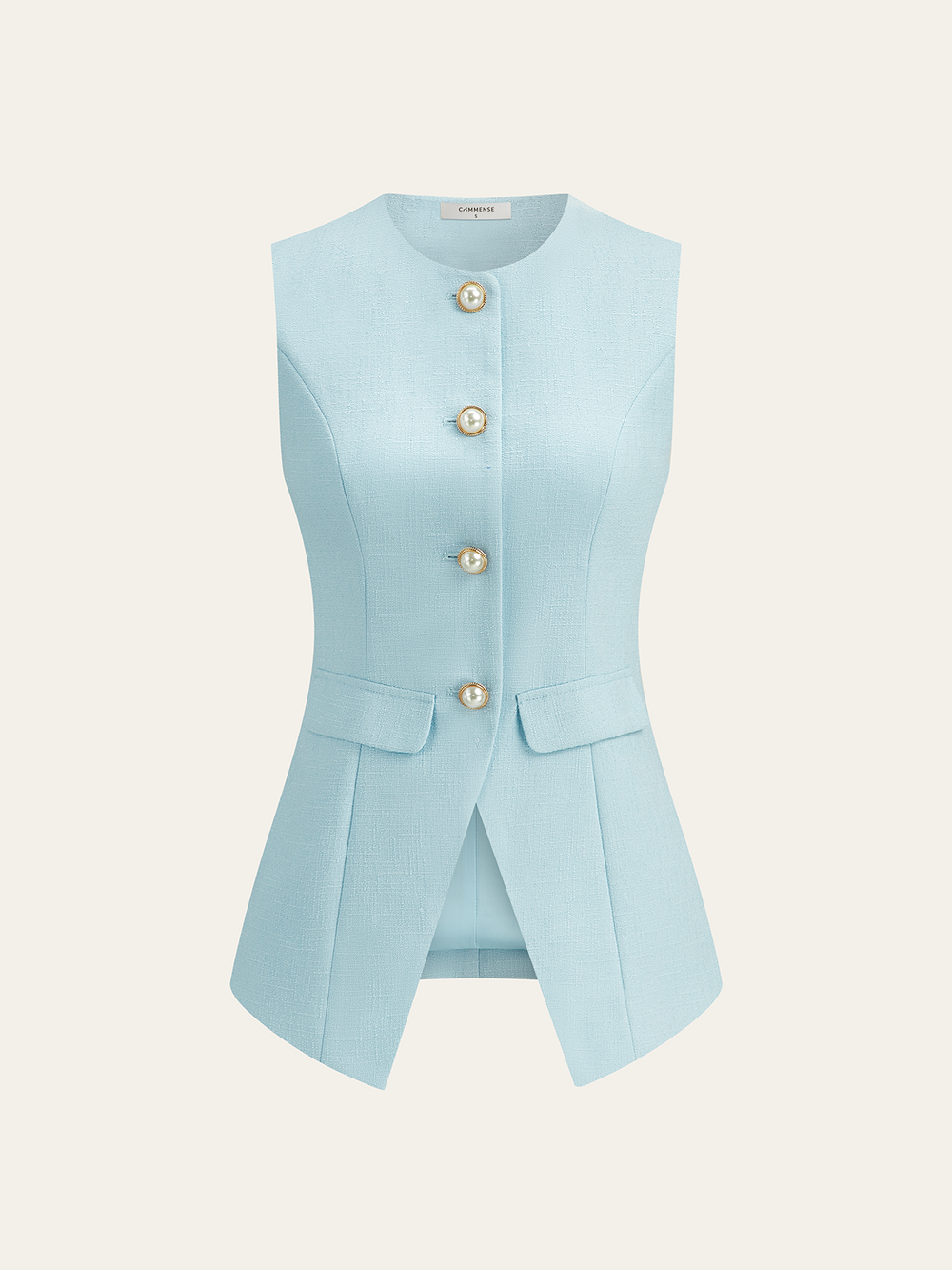 Tweed Perlen Blazer und Minirock-Set