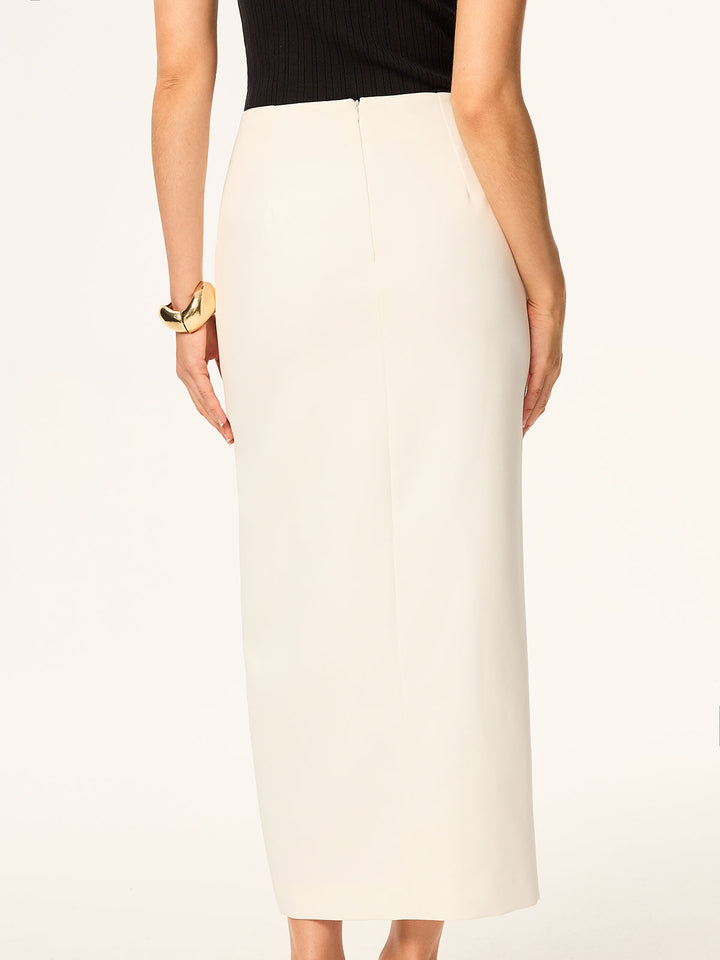 Metal Detail Slit Midi Rock