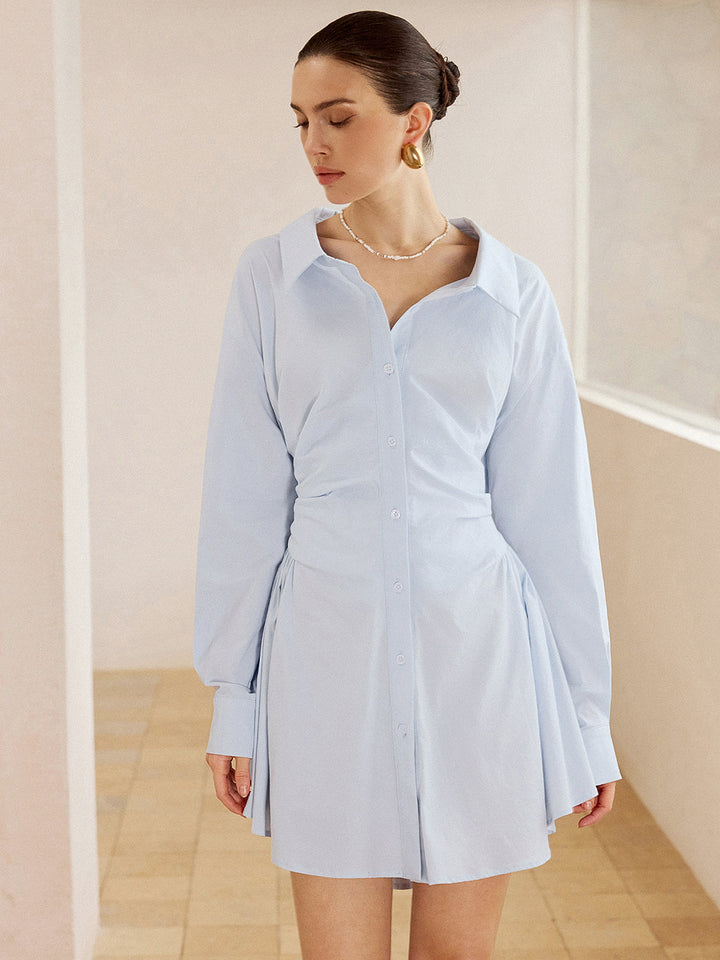 Plissee-Hemdblusenkleid