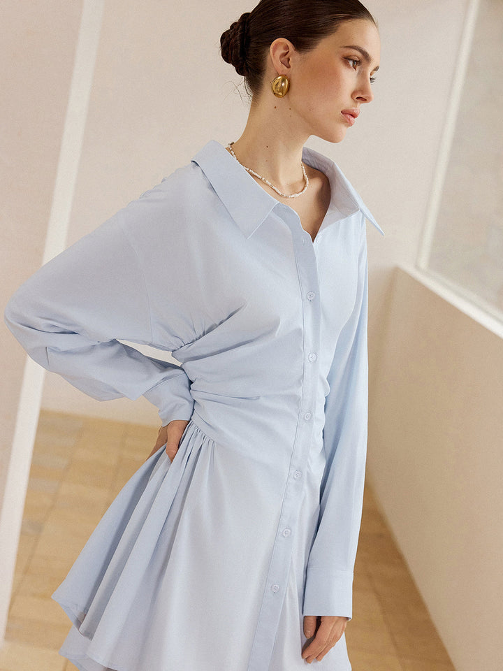 Plissee-Hemdblusenkleid