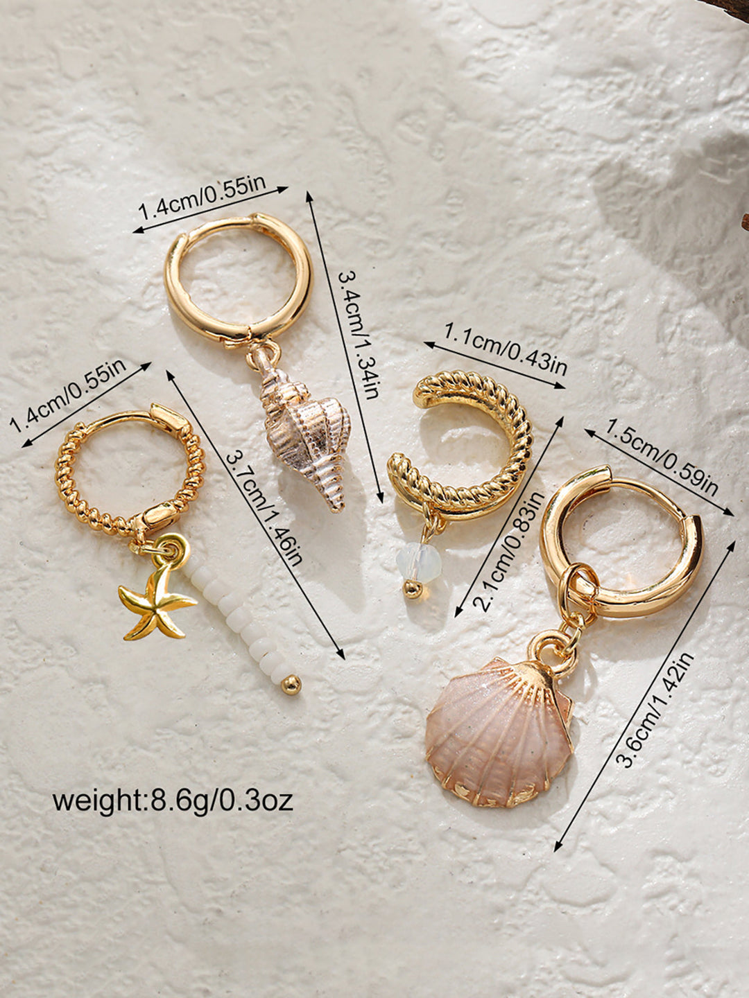 Marine Charm Ohrring Set