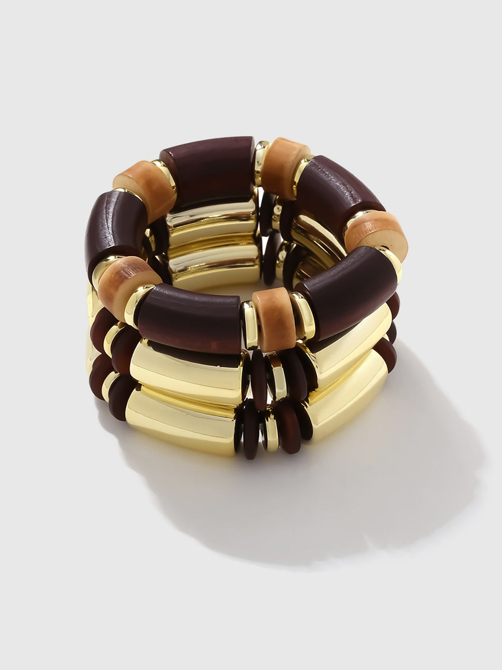 Stapelbares Armband aus Holz und Harz