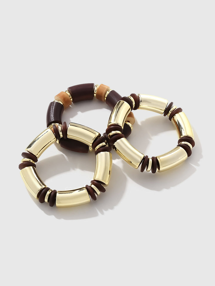 Stapelbares Armband aus Holz und Harz