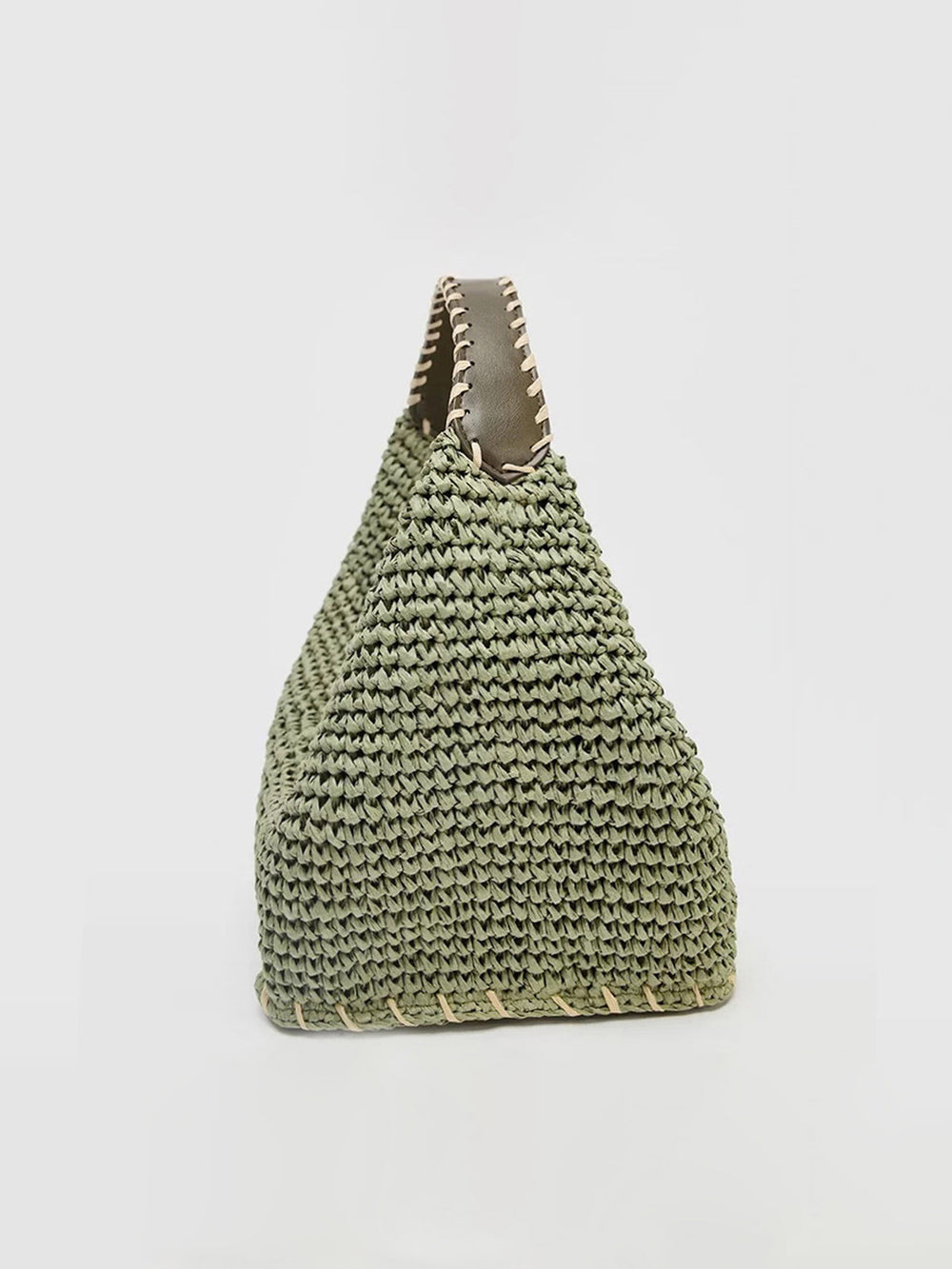 Geflochtene Stroh Hobo Tasche