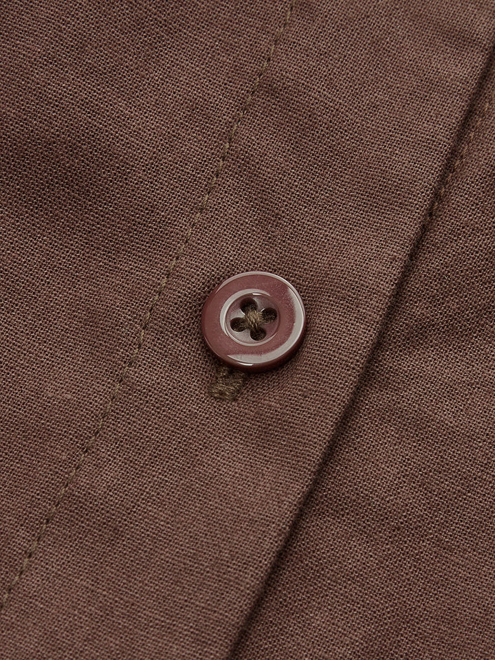 Plissiertes Hemdblusenkleid mit Knopfleiste