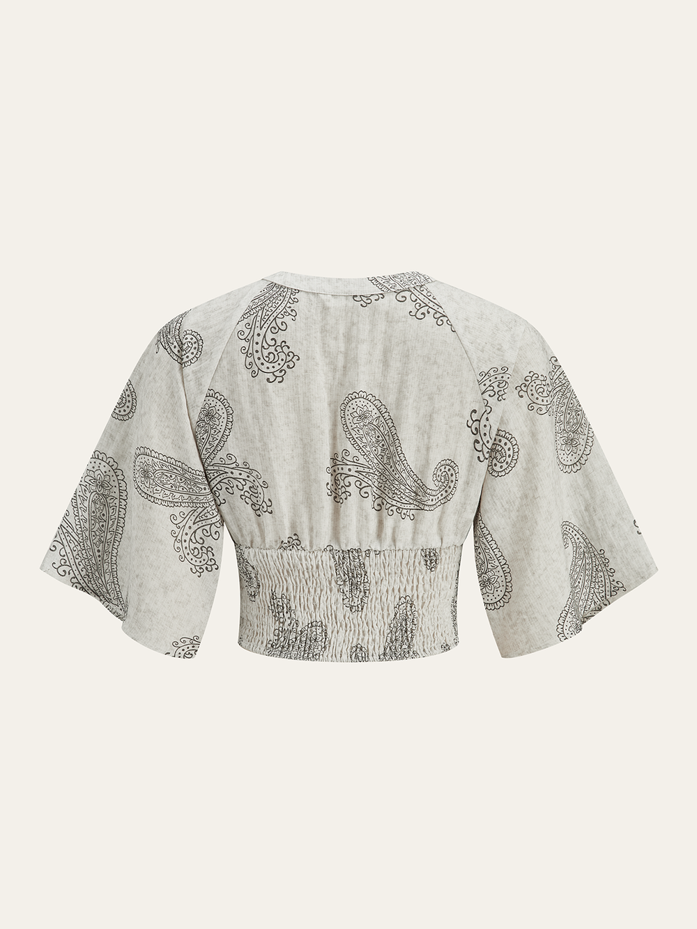 Boho Print Raff-Crop-Top