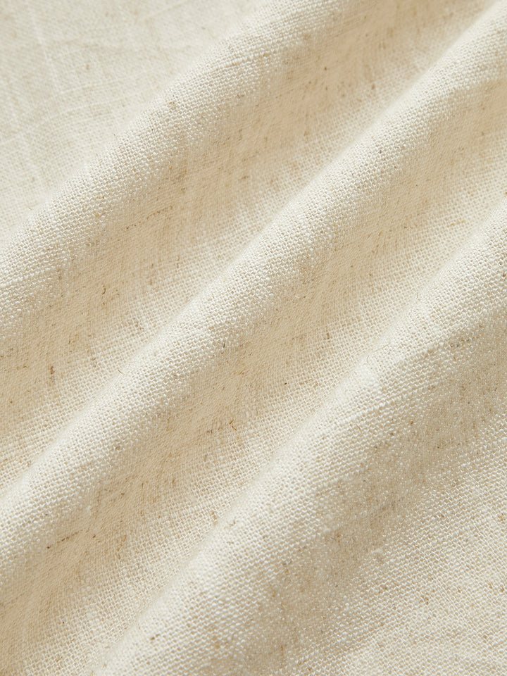 Baumwoll- & Leinen-Kimono-Ärmel-Wickelkleid
