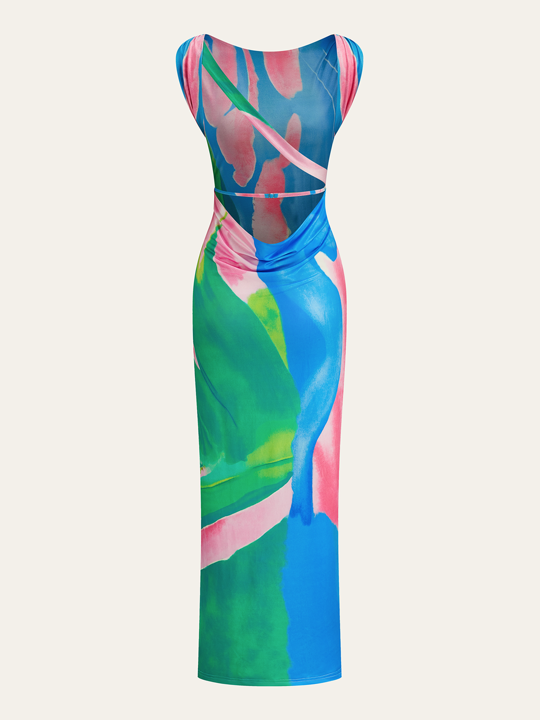 Monet Garten Print Ärmelloses Langes Kleid
