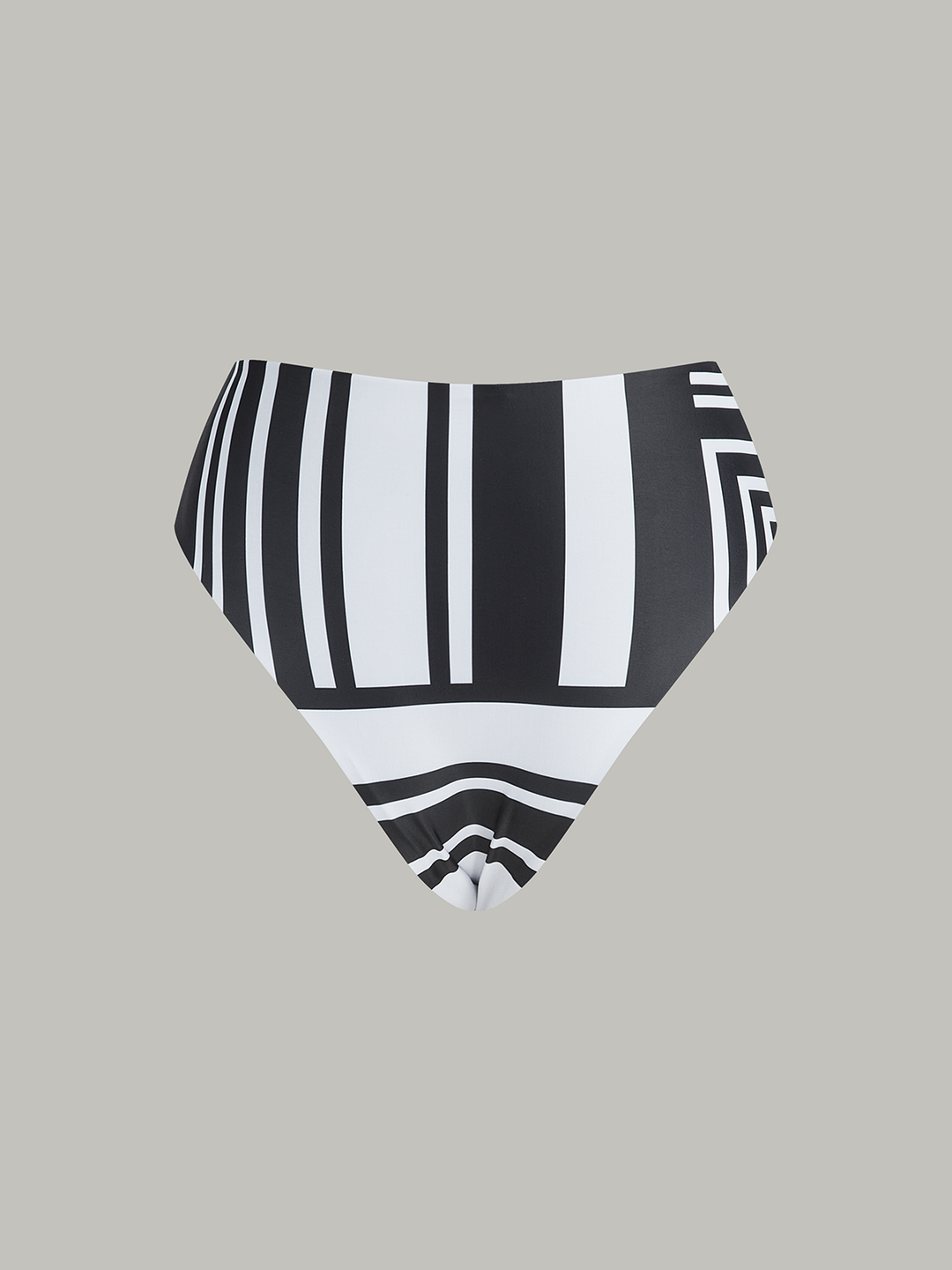 Geometrischer Bikini-Bottom mit hohem Bund