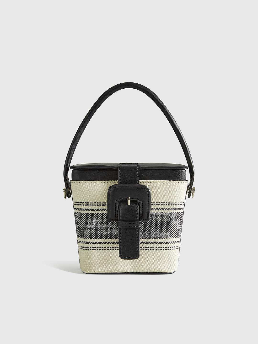 Gestreifte Griff Box Tasche