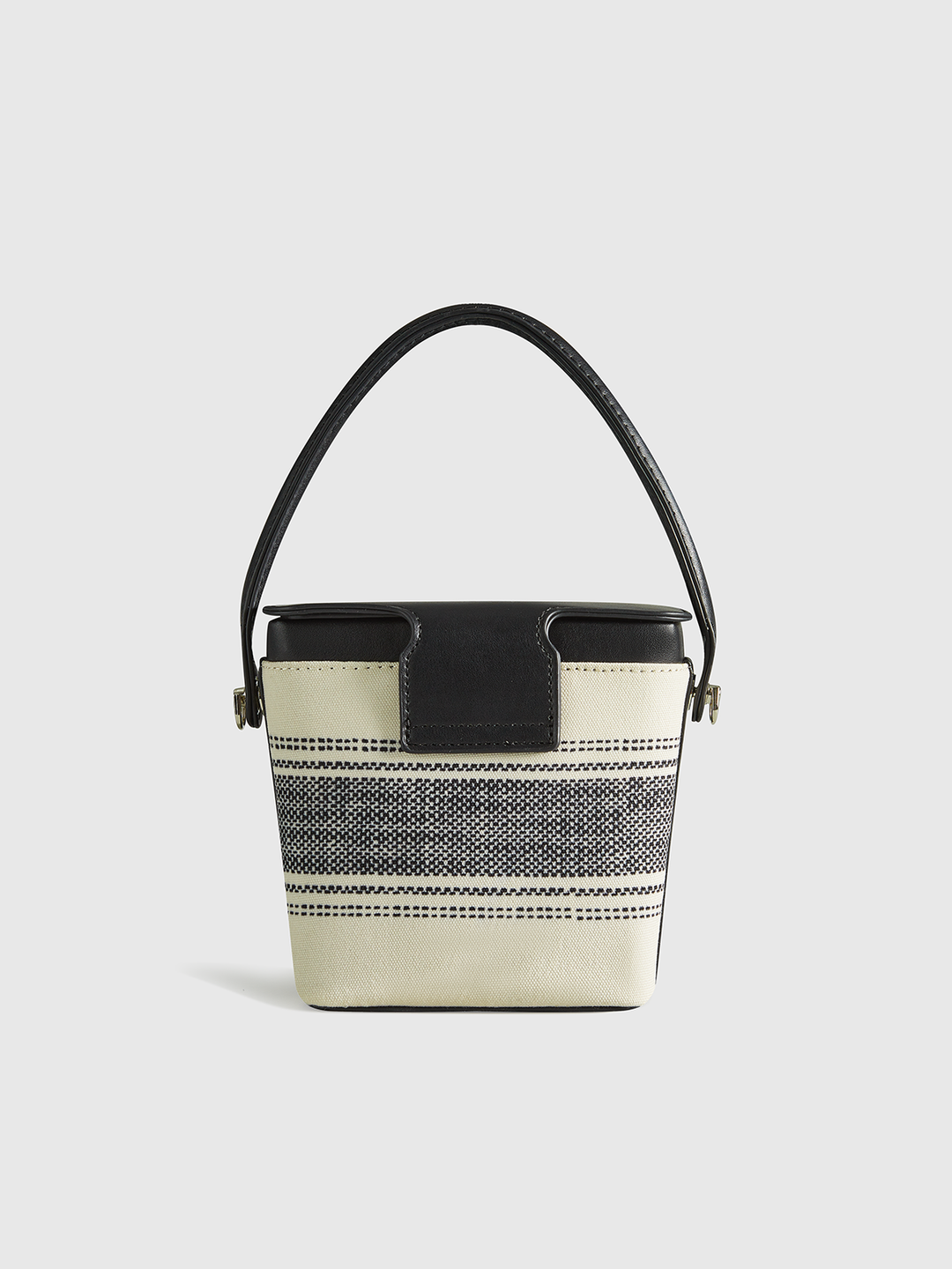 Gestreifte Griff Box Tasche