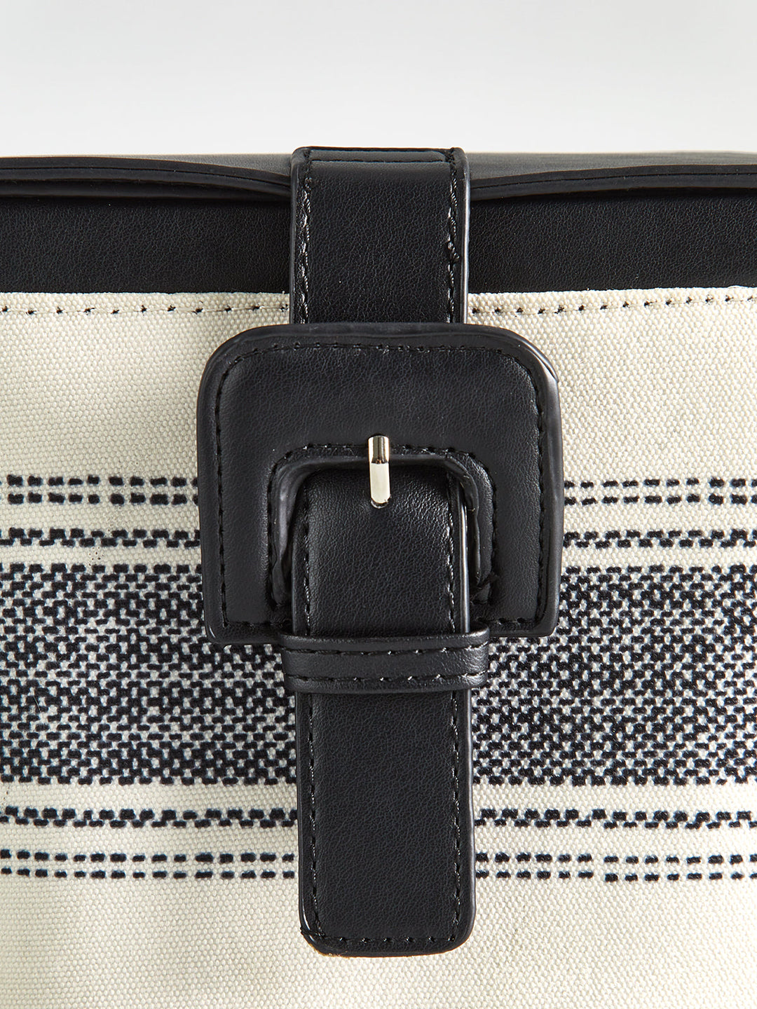 Gestreifte Griff Box Tasche